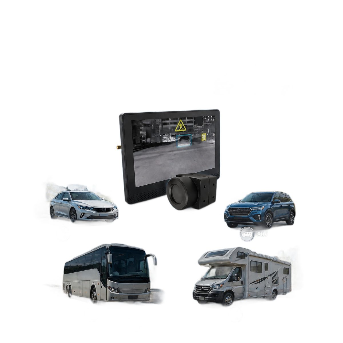 Thermal camera system with monitor and vehicle compatibility