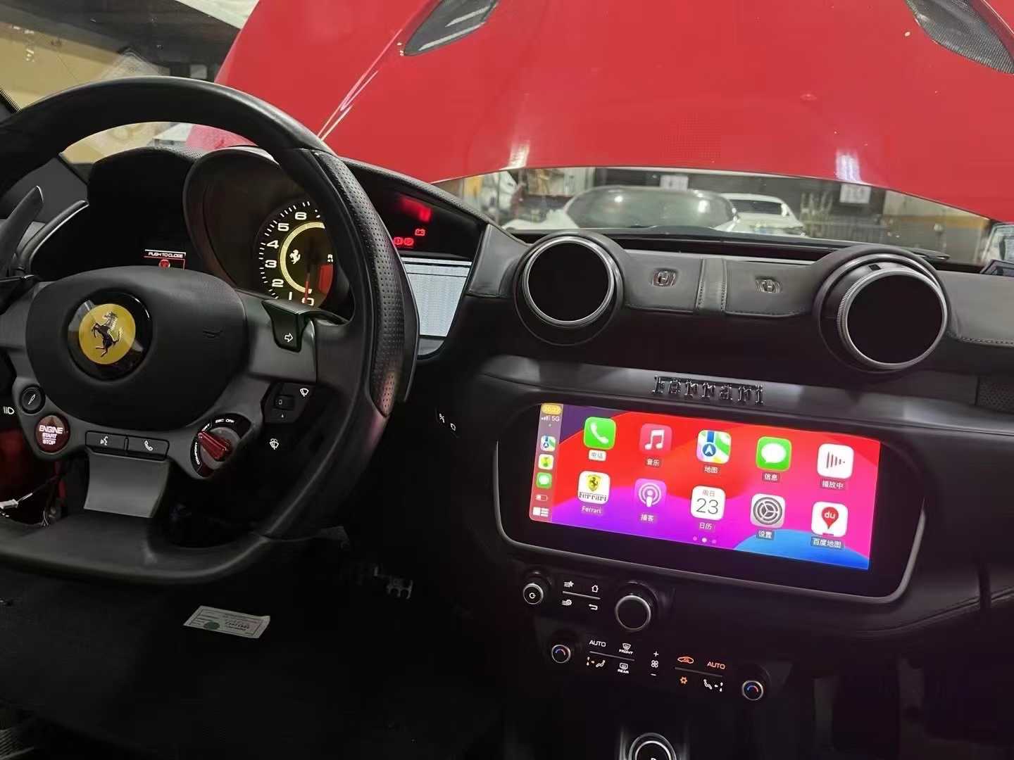 CarPlay interface for Ferrari 458